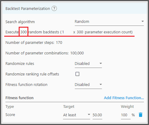 Execute 300 Random Backtests - Portfolio Boss